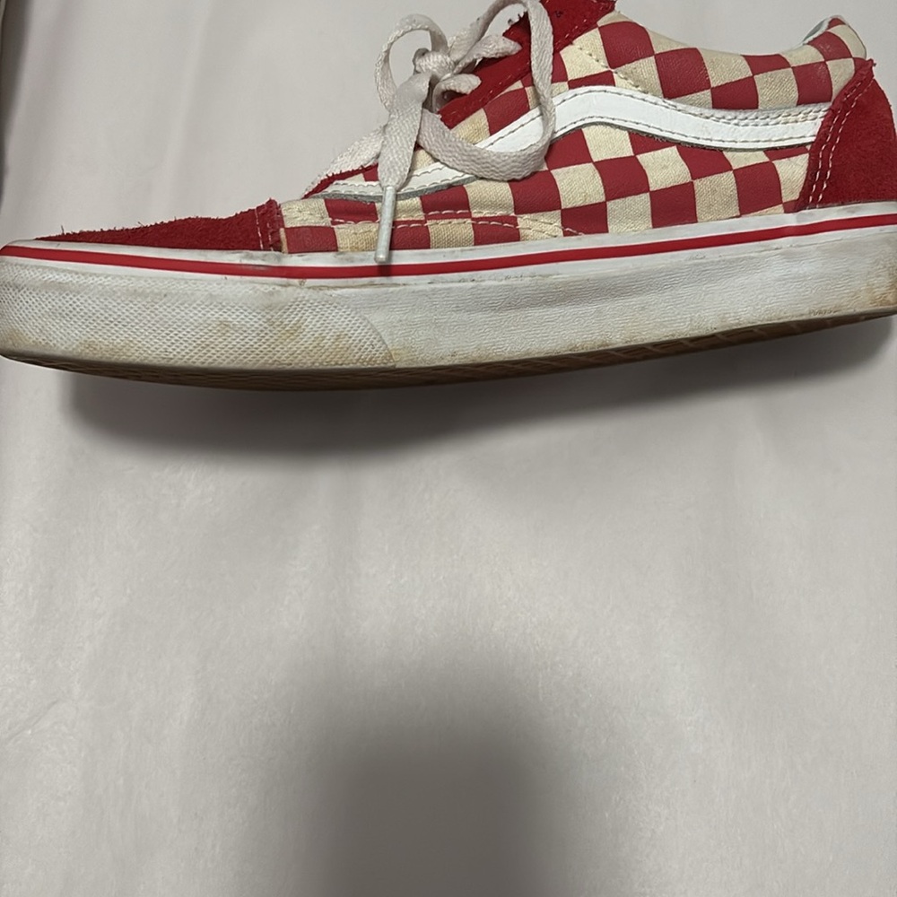 VANS red checker print shoes size: 7.5 - Picture 5 of 10